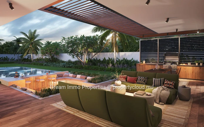 Prestigious 4-bedroom villa with beach access & hotel services in Trou aux Biches – Mauritius