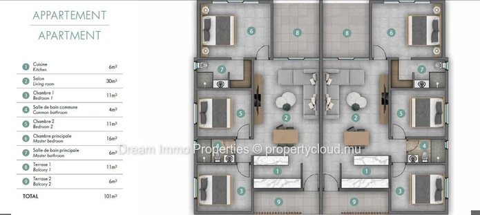 50M From The Sea! Last Apartment Available In Pereybere – Mauritius